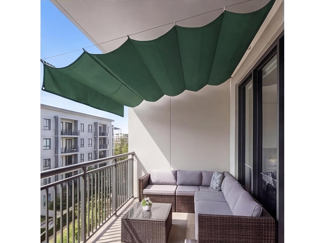 Toldo De Sombra Retráctil Wave Resistente Pes , Duradero