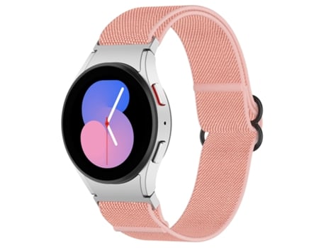 Correa de reloj inteligente para Samsung Galaxy Watch 5 Pro 45 mm Correa de reloj con hebilla negra elástica de nailon (rosa)