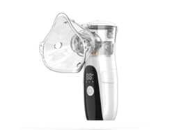 Nebulizador Ultrasónico Doméstico Con Pantalla Digital Led Para Niños Y Adultos, Versión A Pilas (blanco Negro) Czhhmart