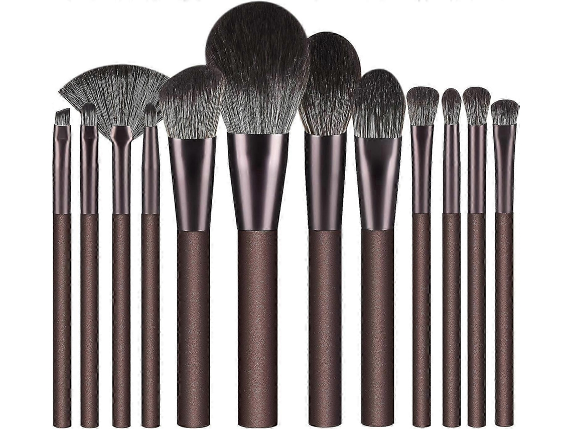 Juego de 12 brochas de maquillaje Rosewell Foundation con cerdas sintéticas de primera calidad