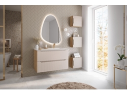 Armario Bajo Lavabos FURNLUX Ocean (Beige, Madera Contrachapada - 90X46X57 Cm)