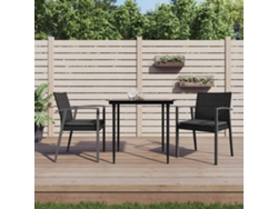Sillas de jardín con cojines (2 unidades, 56,5 x 57 x 83 cm), mimbre sintético negro, DKD Home Decor