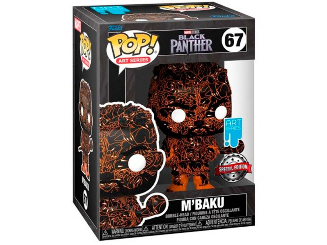 Figura Pop Marvel Black Panther M Baku Artist Case Exclusiva B.active