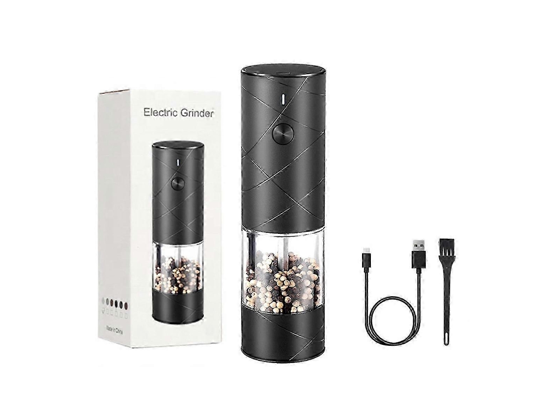 Molinillo de sal y pimienta eléctrico automático Rosewell con ajuste de molienda y luz LED.