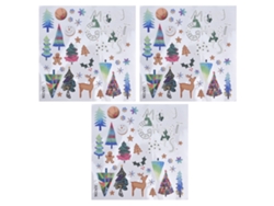 Baok - 3 pegatinas navideñas para pared, ventana, cristal, autoadhesivas, decoración DIY para sala de estar
