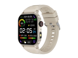 Reloj inteligente con llamadas Bluetooth, linterna y seguimiento de deportes al aire libre - Khaki Chennnls