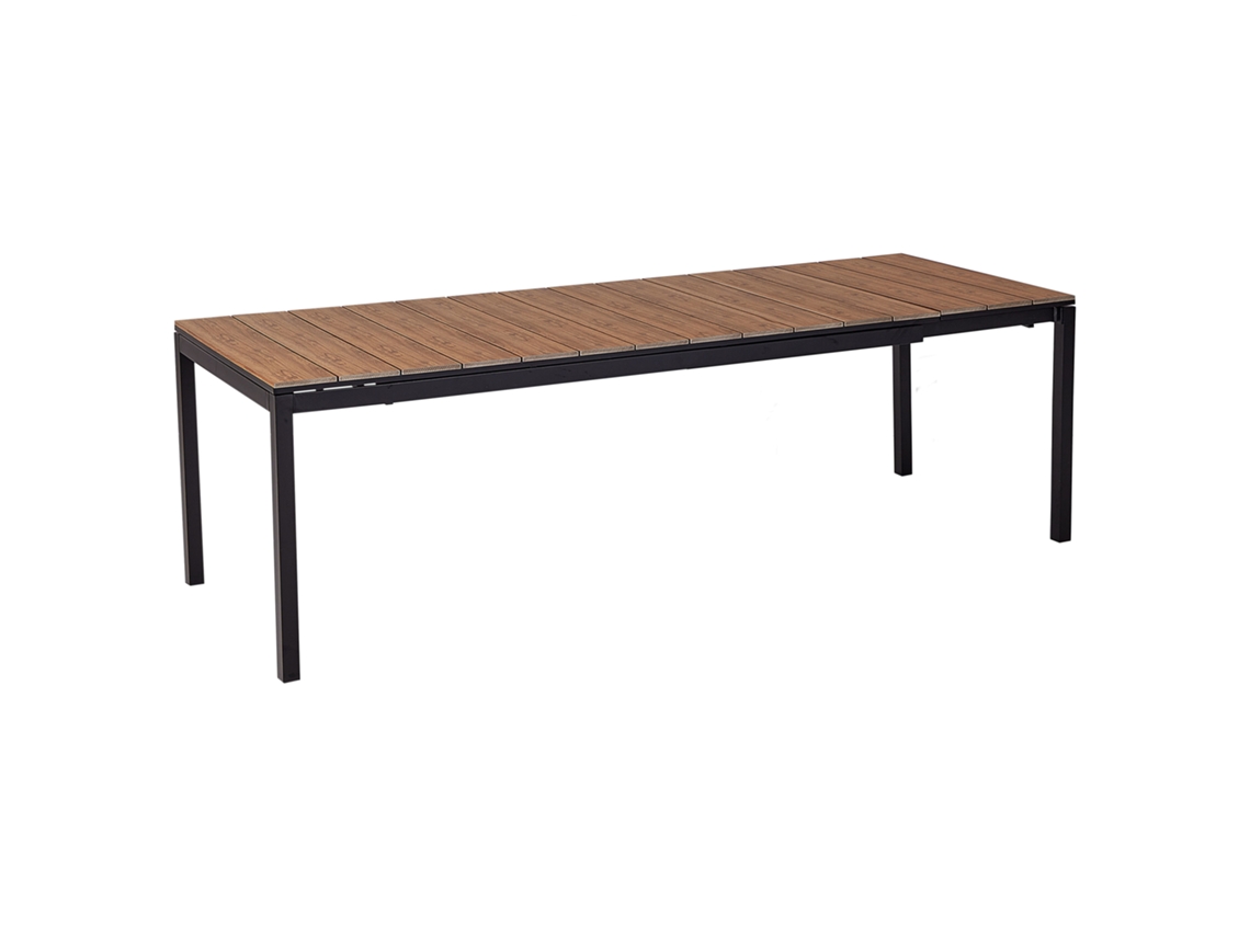 Mesa De Refeição De Jardim Extensível Tofane 198/248 Cm 90 Cm Castanho