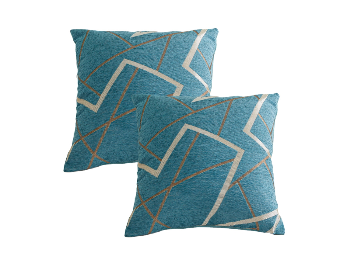 2 Fundas De Almohada Cuadradas Suaves Y Modernas, Cómodas Y Con Textura De Punto De Chenilla.