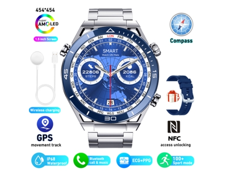 Smartwach OHPA DT ULTRA MATE (Android e IOS - azul)
