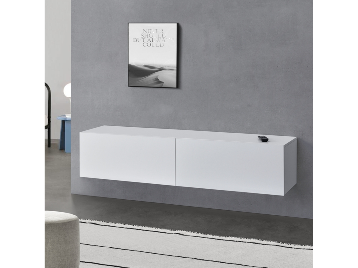 Consola [EN.CASA] Evaton  (Blanco - Tablero Con Revestimiento De Melamina - 140 x 33 x 30 cm)