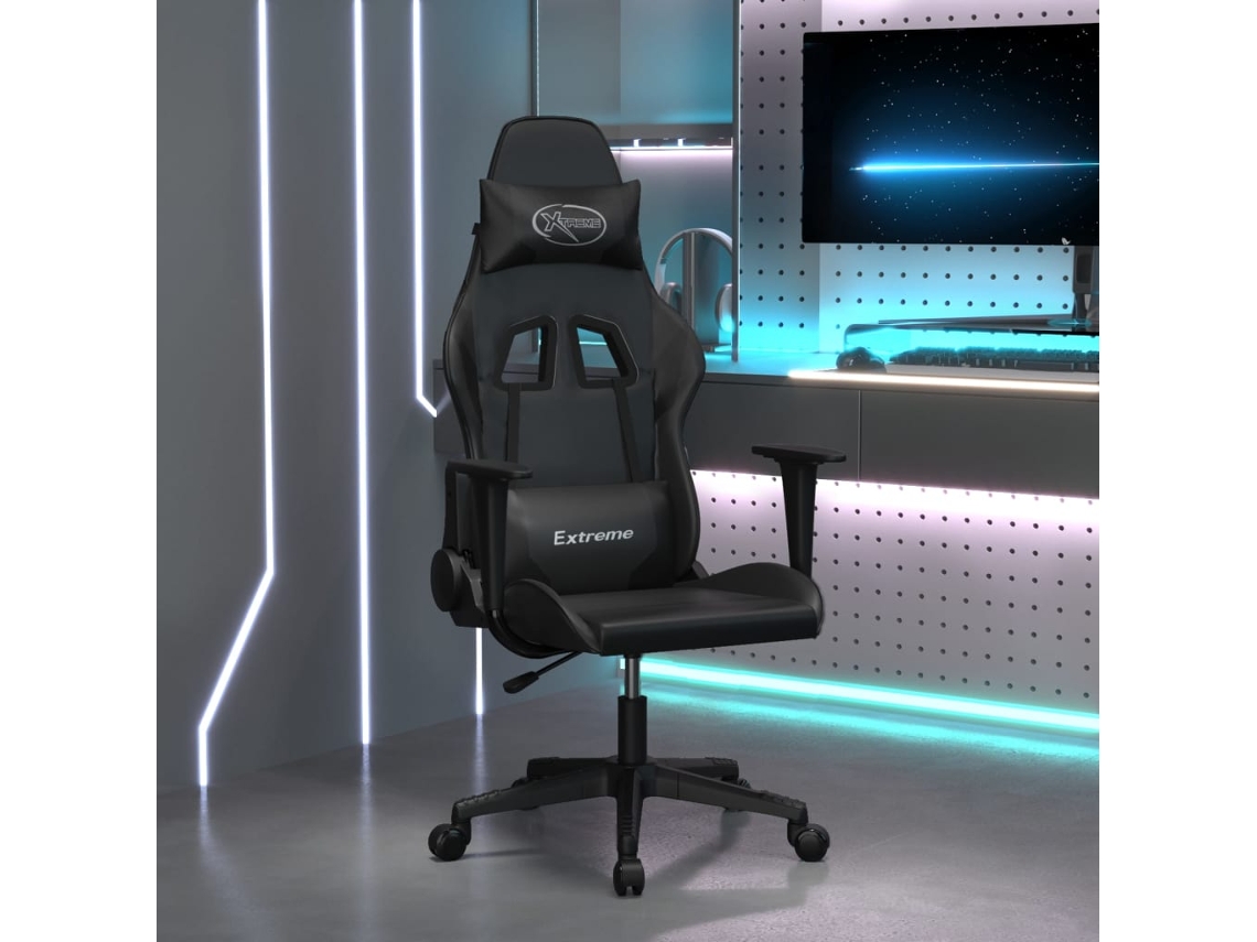 Silla Gaming Cuero Sintético Negro