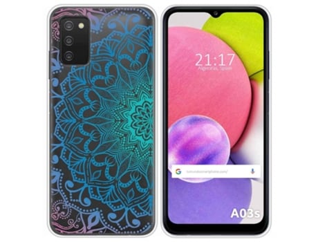 Carcasa Samsung Galaxy A03s TUMUNDOSMARTPHONE Dibujos Transparente Multicolor