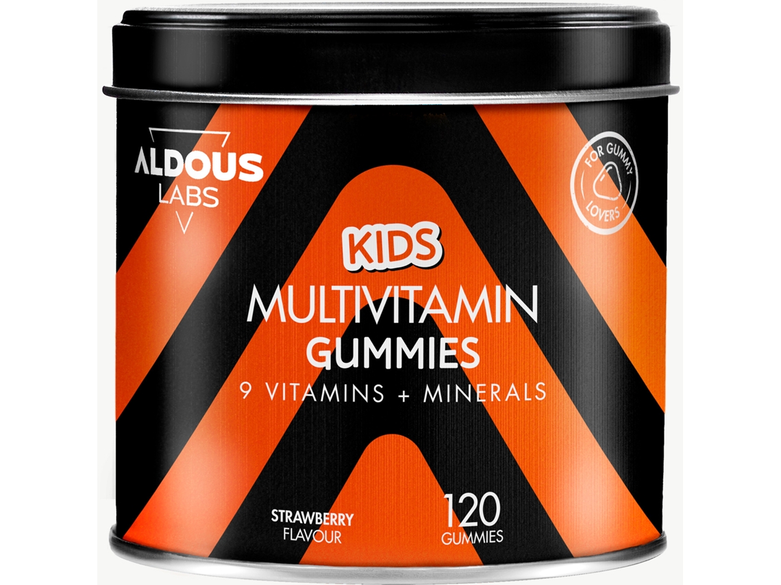 Multivitaminas para niños en gominolas ALDOUS LABS 120 gummies sabor natural a fresa
