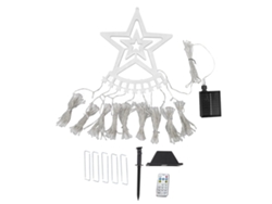 2026-luces Cascade Navidad Solar 350led 8 Modos Impermeable Con Control Remoto Luz Cálida Exterior Para Árbol De Navidad