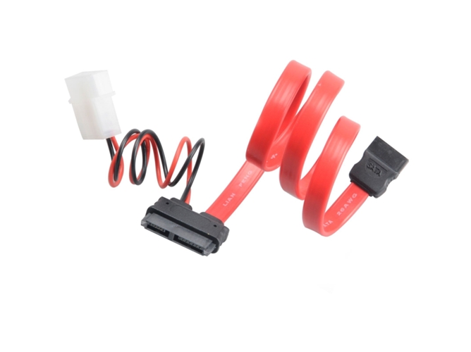 Cable de Datos AKASA (Molex - SATA - 41 cm - Negro)