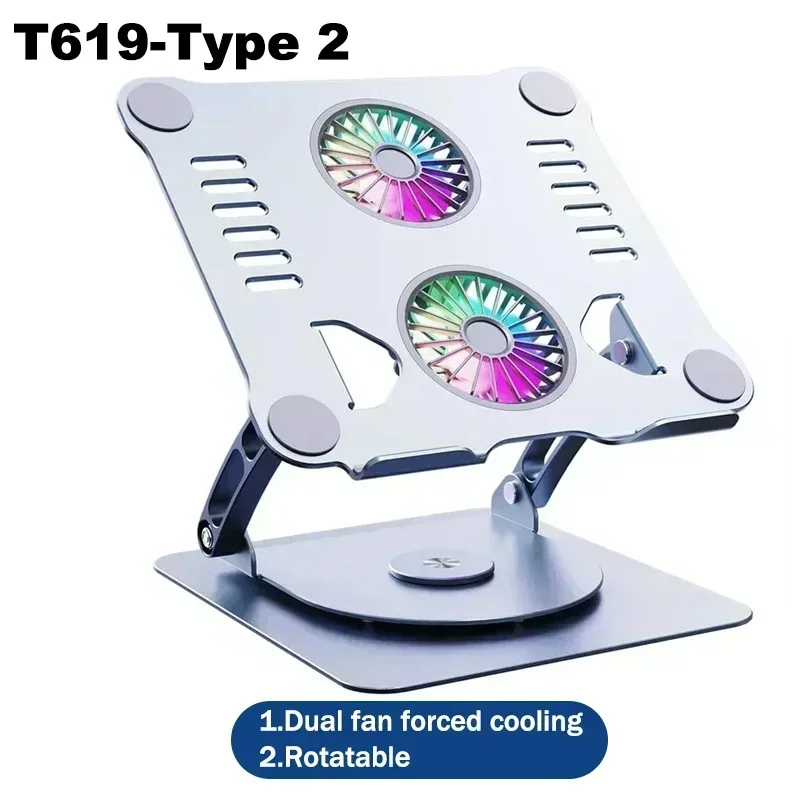 Soporte Para Portátil Con Almohadilla De Ventilador De Enfriamiento, Base De Enfriamiento Para Portátil
