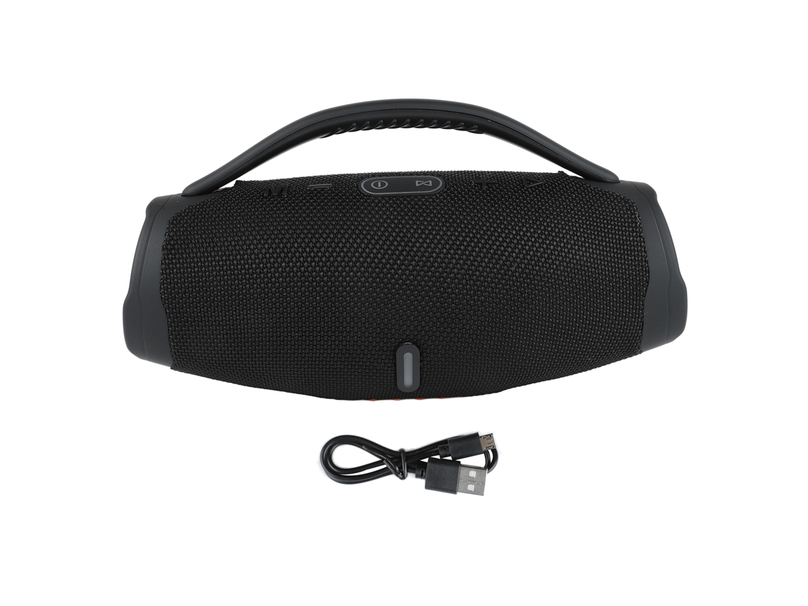Alto-falante Bluetooth Rgb Portátil Impermeável Com Longa Bateria Para Uso Ao Ar Livre Preto