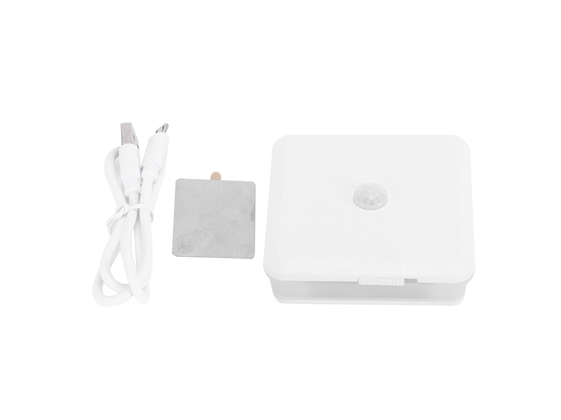 2026-lámpara Nocturna Led Inteligente Con Sensor De Movimiento Para Gabinete Dormitorio Carga Usb Madera Blanca