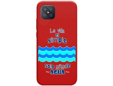 Carcasa Oppo Reno 4Z 5G TUMUNDOSMARTPHONE Agua Rojo