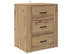Mesilla de noche MAISON EXCLUSIVE de roble artesanal (35 x 50 x 60 cm)