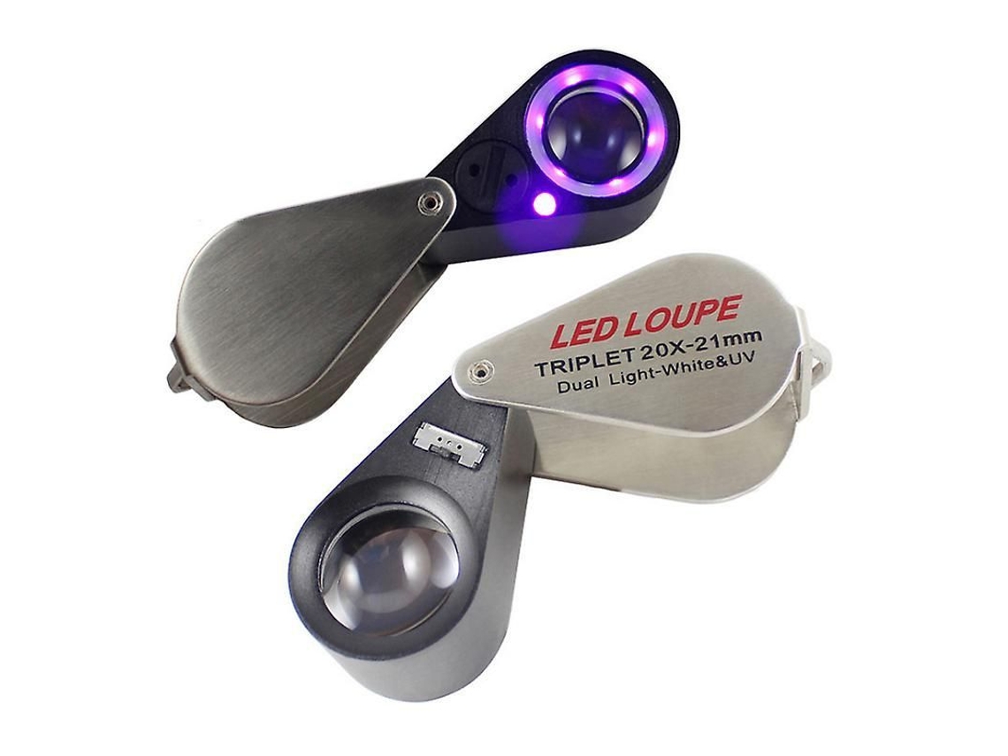 2026-lupa De Joyería 10/20/30x Con Lente Triplet Acromática 21mm Cristal Óptico Led Y Luz Uv