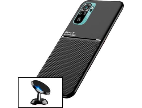 Kit Protector de Pantalla de Vidrio Templado + Carcasa + Soporte Magnético Xiaomi Redmi Note 10s PHONECARE Magnetic Lux Negro