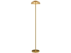 Lámpara de pie LED, luz cálida 3000k, interruptor, base, 25x25x134cm, latón