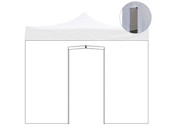 Cubierta lateral impermeable blanca de 3x2 m con puerta enrollable para cenador plegable Market-pro