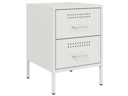 Maison Exclusive - Mesita De Noche De Acero Blanco 36x39x50,5 Cm