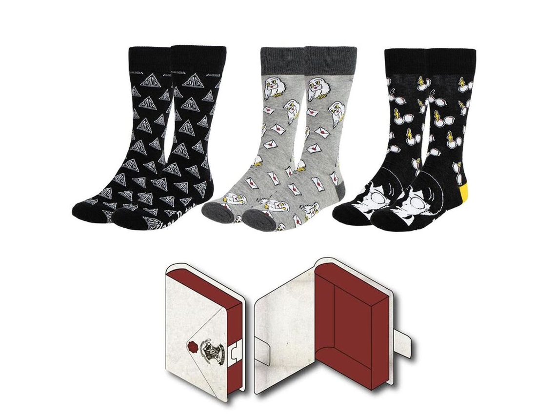Pack de 3 calcetines de Harry Potter para adultos B.active