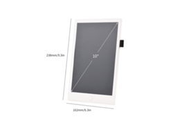 Tableta De Escritura Lcd De 10 Pulgadas Con Pantalla Monocromática Y Lápiz Óptico Para Niños Y Adultos - Blanca