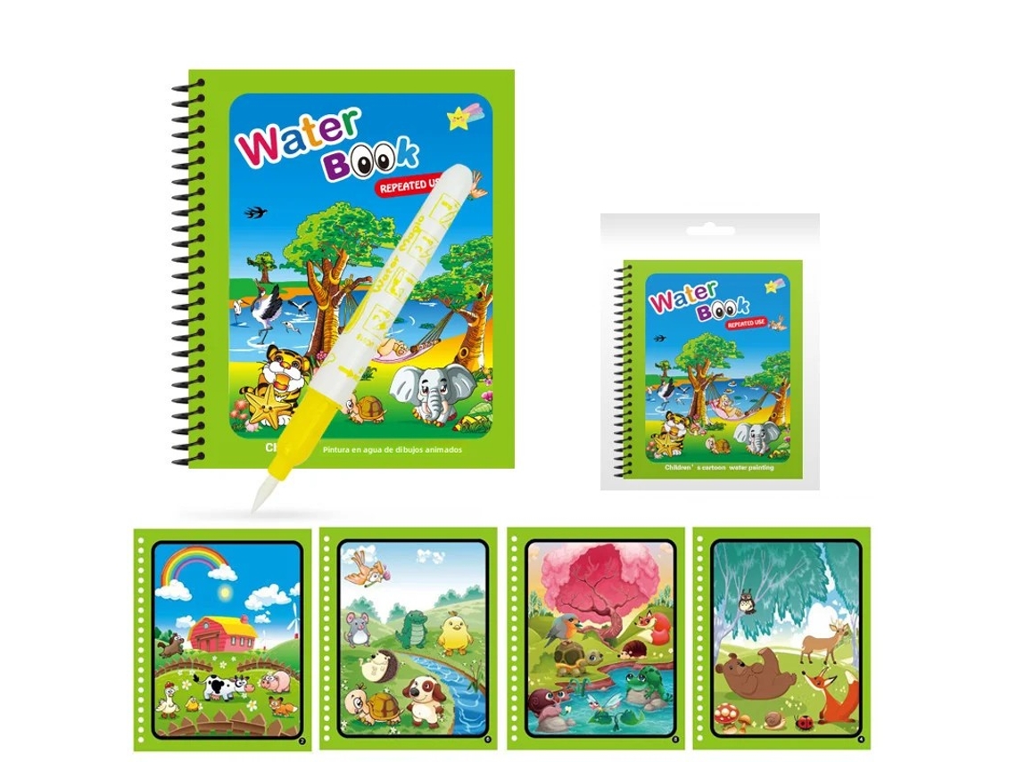 Libro Para Colorear Reutilizable (inteligencia Artificial), Libro Mágico De Acuarela, Juguete Para Niños.