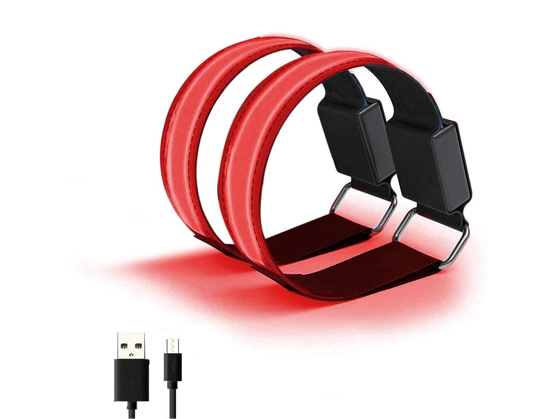Pulseira Led (recarregável Usb, Ajustável)