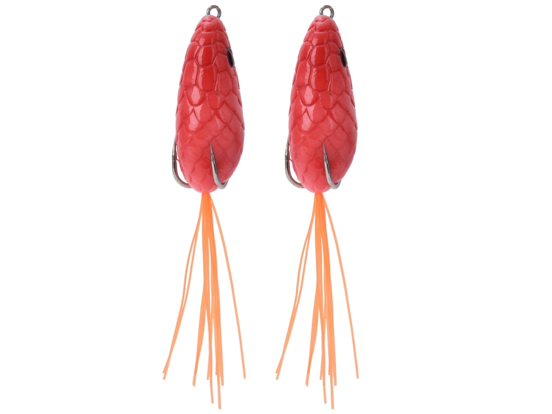 2026rebe-2 Piezas Señuelos Artificiales De Rana Con Anzuelos 5 Para Pesca, Accesorios De Pesca