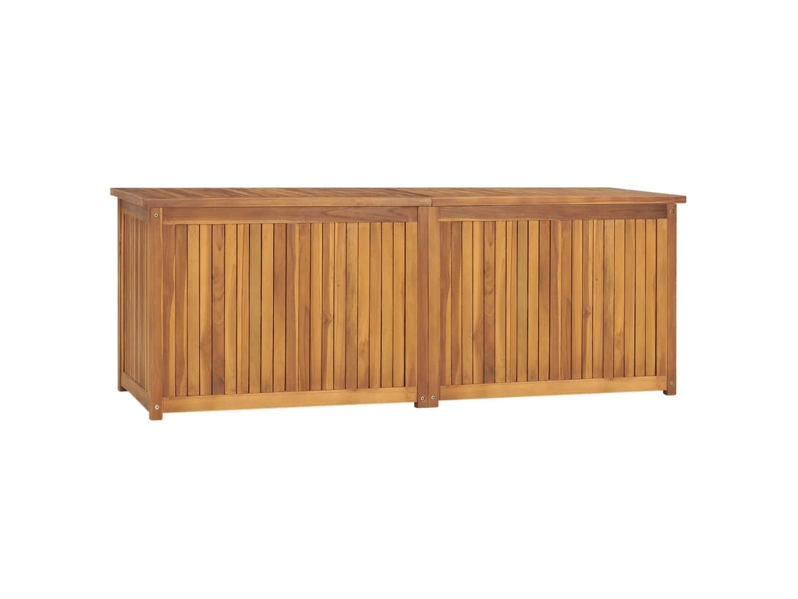 Baúl De Jardín Madera Maciza De Teca 150x50x55 Cm