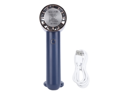 Ventilador Portátil Con Compresa Fría Usb, Mini Ventilador De Escritorio De Mano Para Senderismo Al Aire Libre, Azul Marino.