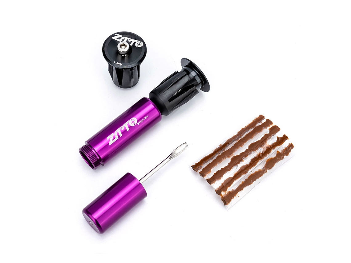 Kit De Reparación De Neumáticos Sin Cámara Ztto Con Herramienta Para Parches Y 5 Cintas Para Bicicletas De Montaña Y De Carretera.