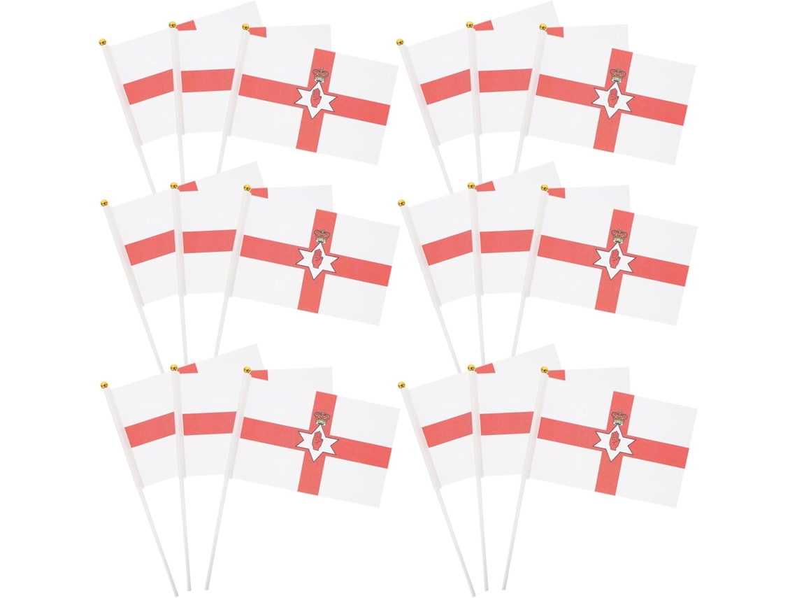 Kichouse 50 Banderas Nacionales De Irlanda Del Norte, Prácticas Y Fabricadas En Poliéster Con Diseño Para Decoración De