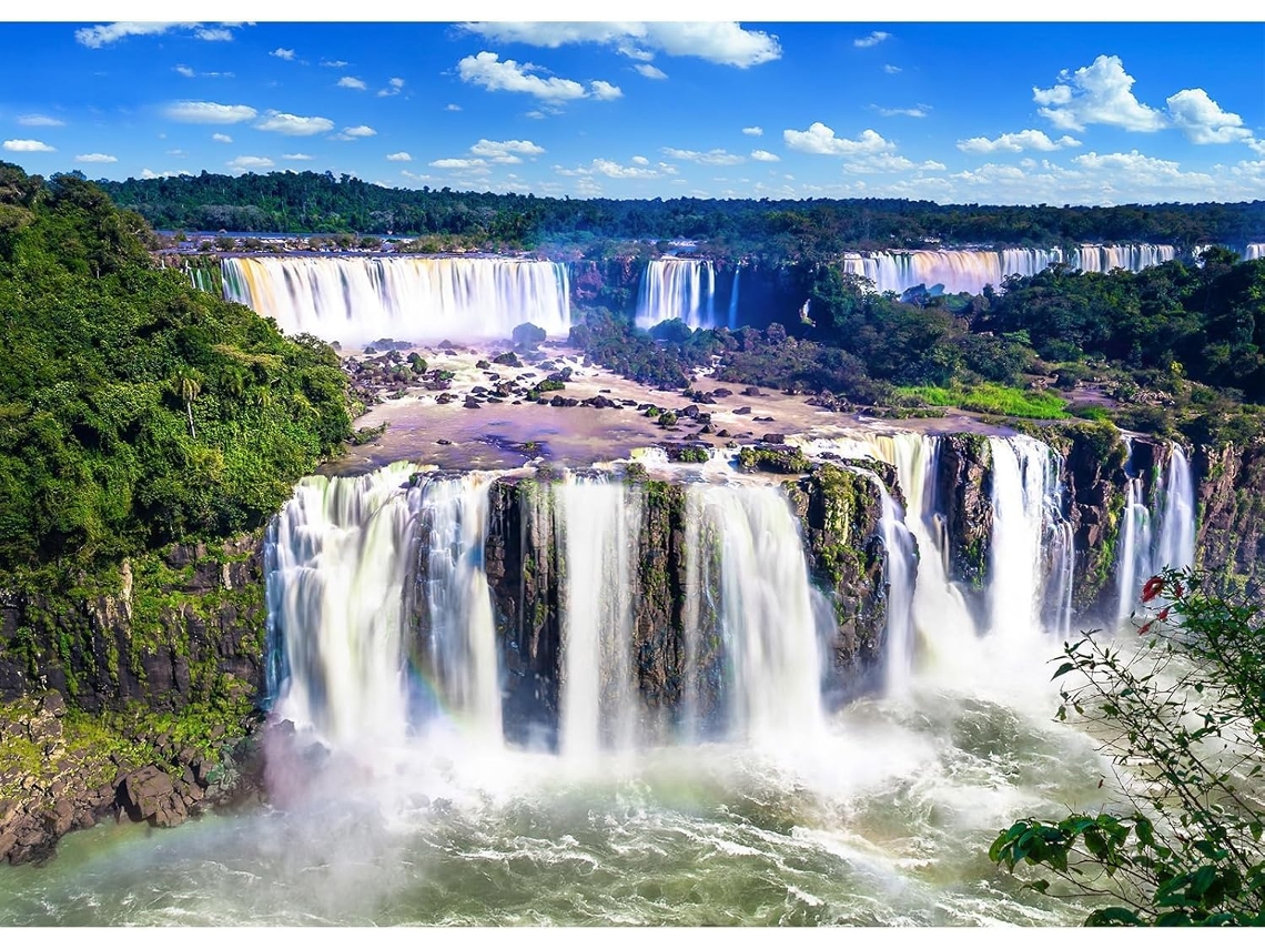 Rompecabezas De 1000 Piezas Para Adultos, Cataratas Del Iguazú, Con Letras Entrelazadas En La Parte Posterior, Sin Polvo (azul)