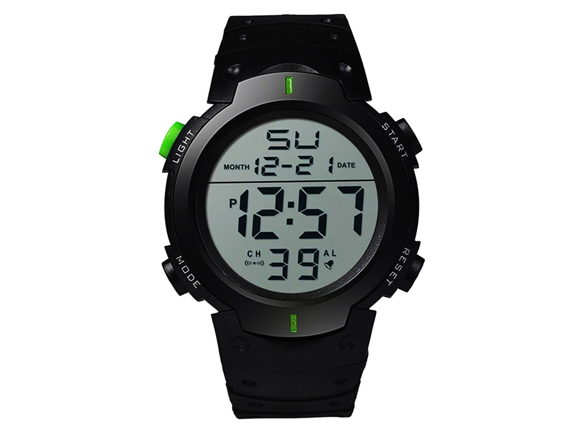 Reloj electrónico digital para hombre, reloj de pulsera deportivo, esfera grande y luminosa de 49 mm.