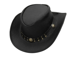 2026-sombrero Vaquero De Cuero Estilo Outback Moldable Antiguo Para Hombre Y Mujer