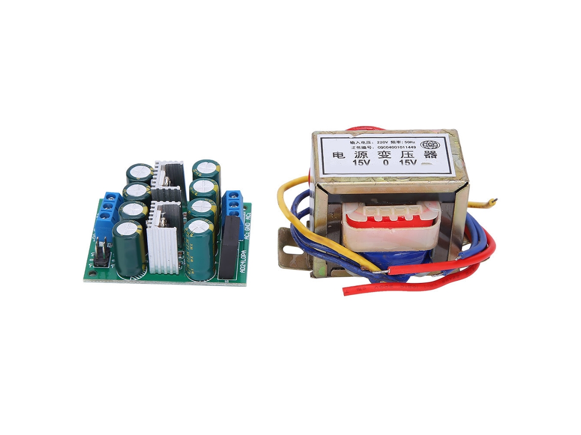 Kit De Componentes Electrónicos Ad24lopa_12v: Convertidor + Transformador De Potencia De Ca Tb443_15v
