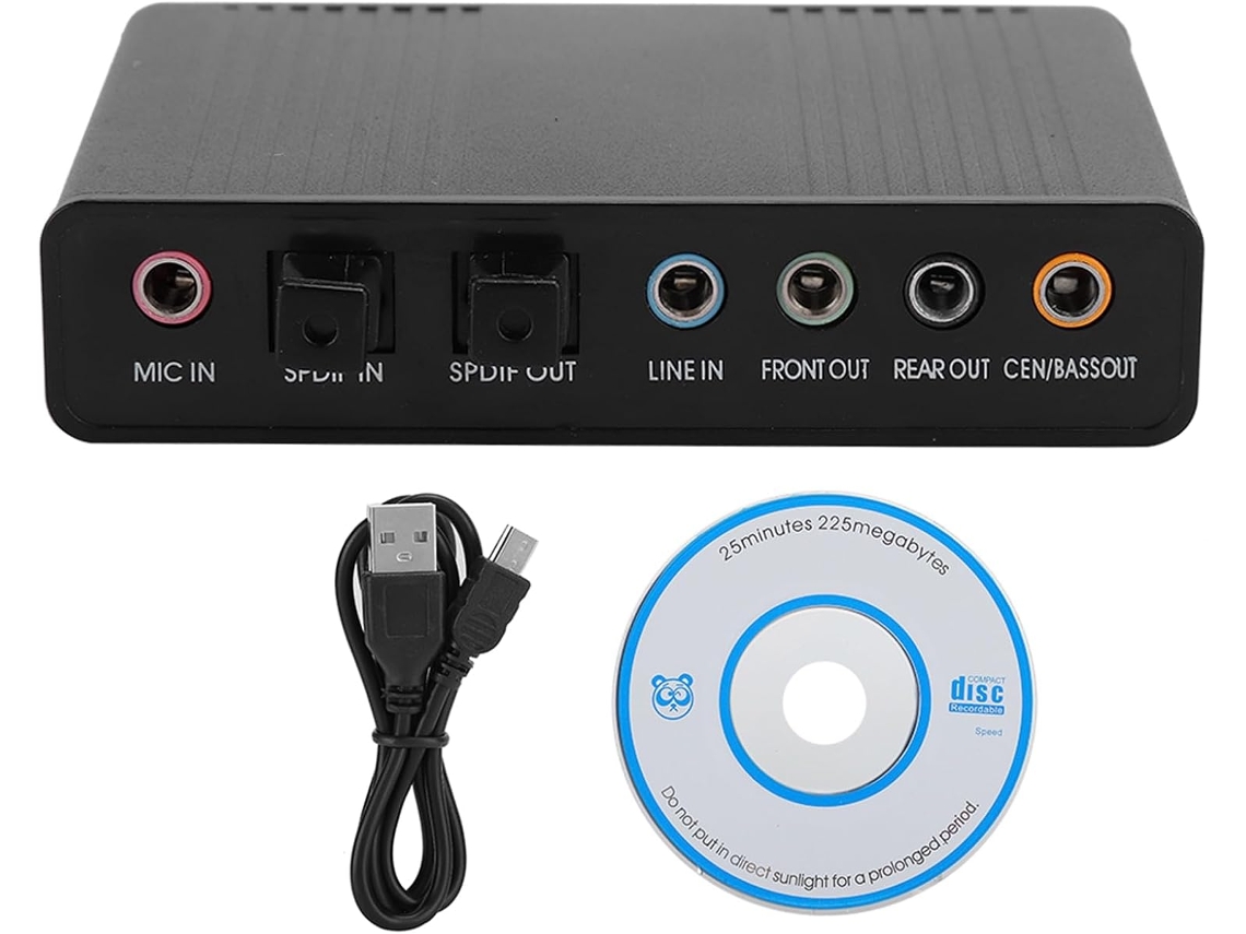 Adaptador De Audio Con Tarjeta De Sonido Usb 5.1 Externa Para Ordenador Y Grabación De Karaoke.