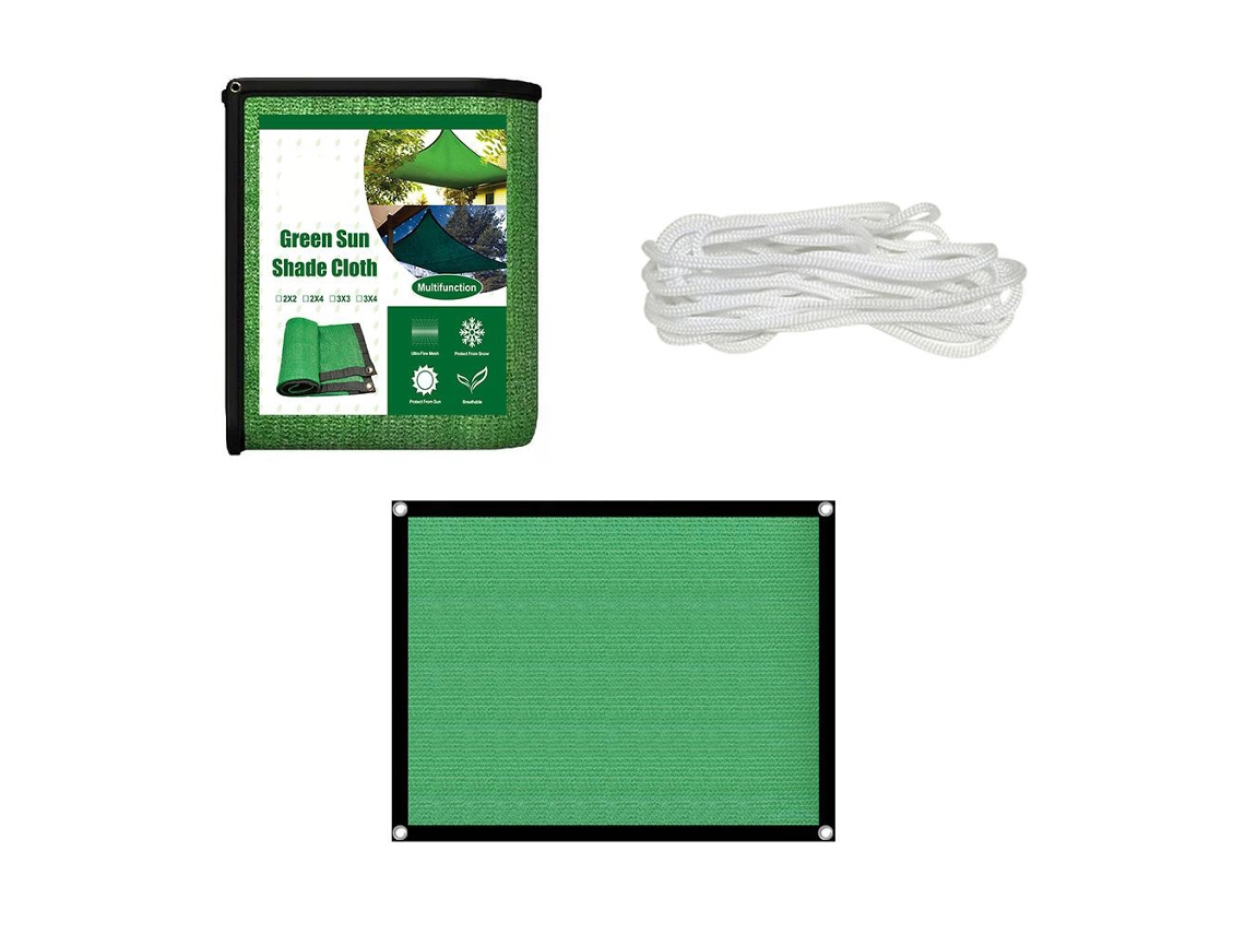 Malla de sombra verde resistente a los rayos UV para el estacionamiento del parque Winter Garden.