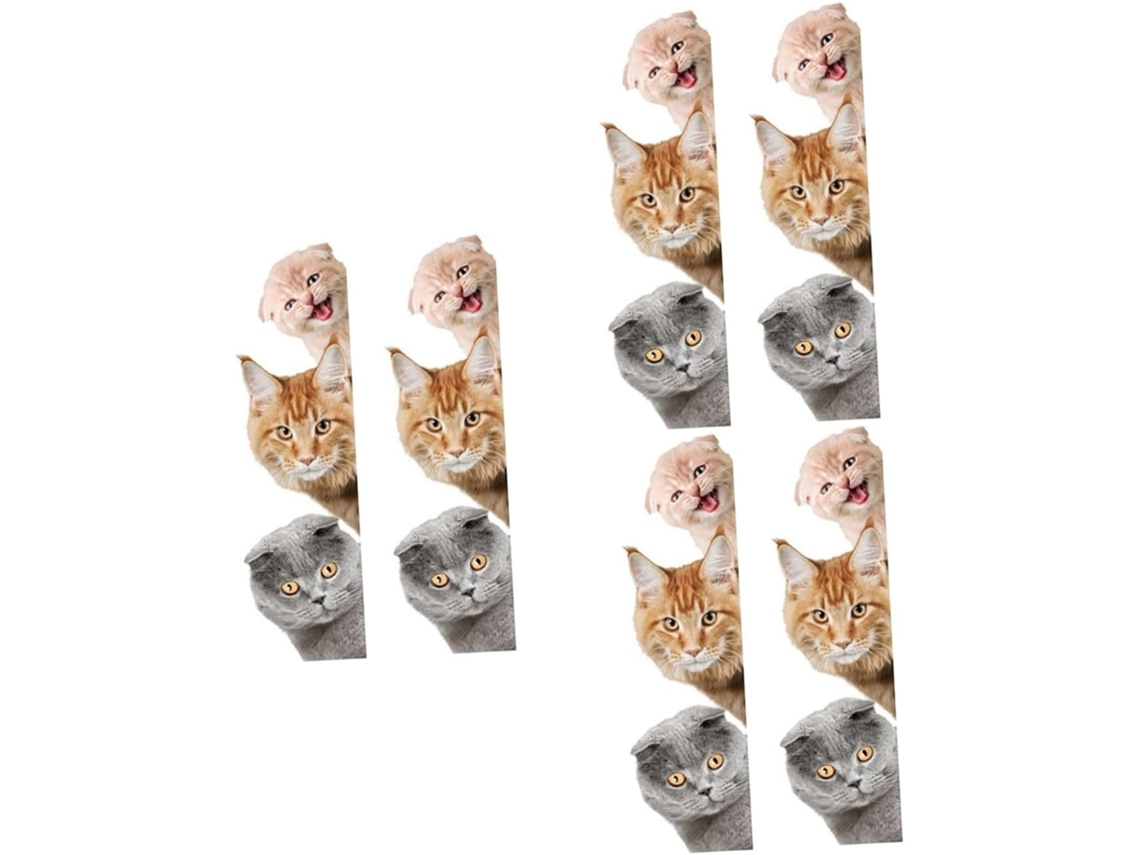 6 Pegatinas Decorativas Con Diseño De Gato - Divertidas E Impermeables - Fáciles Pegar Y Quitar - Perfectas