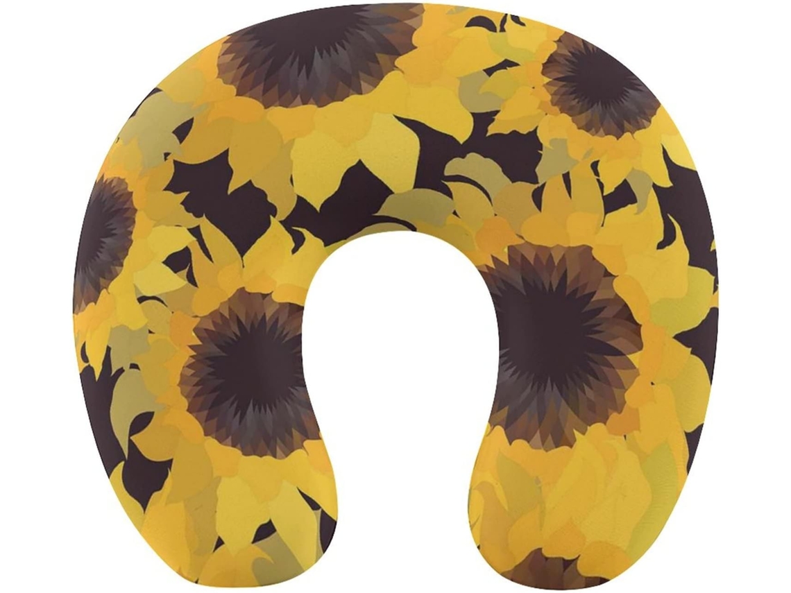 Almohada Viaje Forma Girasol, Espuma Viscoelástica Viscoelástica Fácil Relajación Cómodos Familia.brfácil