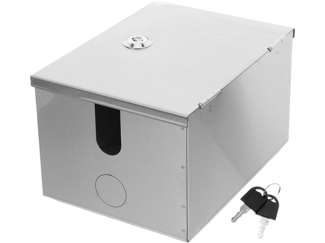 Caja De Enchufes Exteriores Resistente A La Intemperie E Impermeable Con Tapa De Acero Inoxidable Con Cerradura Para Equipos Eléctricos De Exterior.
