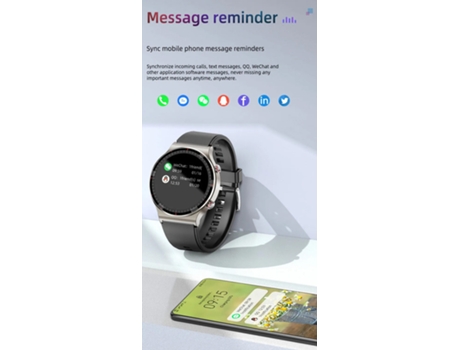 Reloj deportivo inteligente, pantalla HD de 1,3 pulgadas, 30 días en espera, plateado VEANXIN