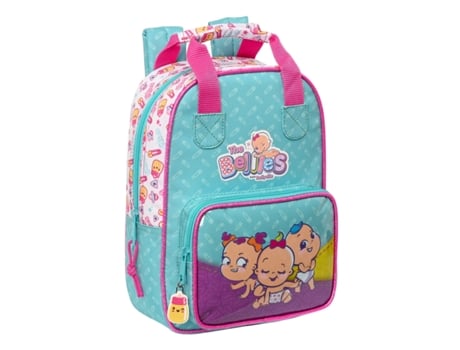 Mochila Escolar The Bellies 20 x 28 x 8 cm Morado Turquesa Blanco