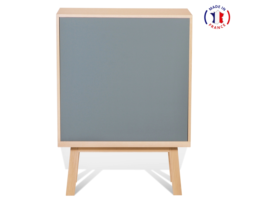 Armario MON PETIT MEUBLE FRANÇAIS con 1 Puerta (Blanco Balisson - Madera - 90 x 125 x 46 cm)